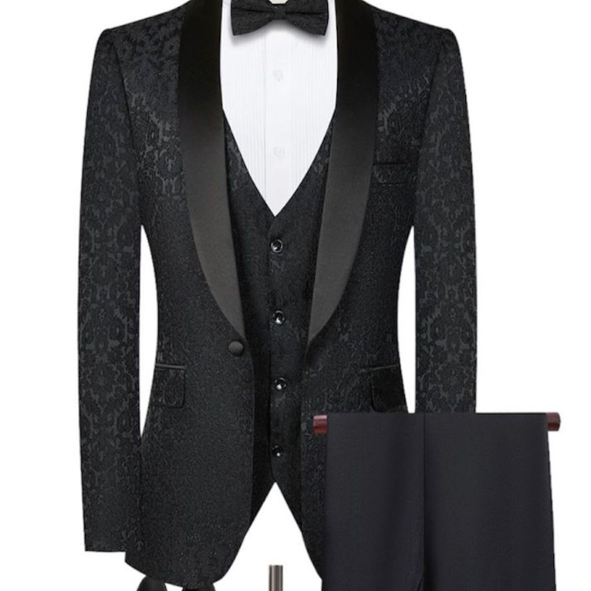 XPRESS RECHARGE - Traje novio elegante  Negro de dos piezas