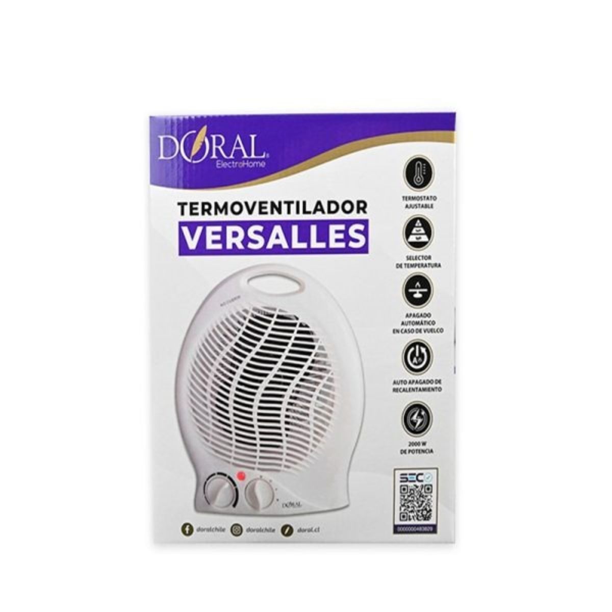DORAL - TERMOVENTILADOR VERSALLES 2000 W  DORAL