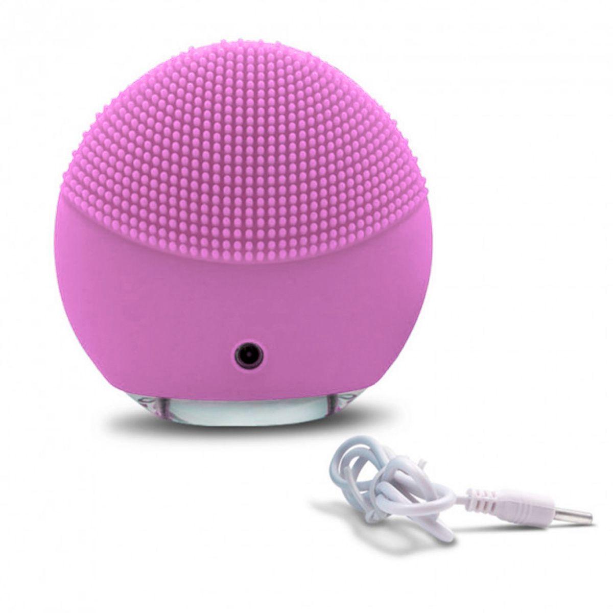 GENERICO - Limpiador Facial Cepillo Exfoliador Masajeador Recargable Color Rosa