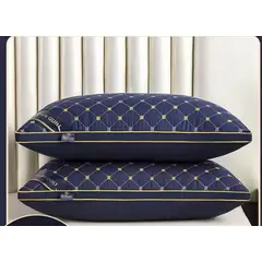 GENERICO - Pack 2 Almohadas rectangulares super suaves 50x70cm Color Azul Marino