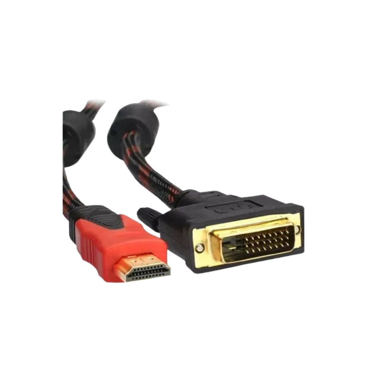 GENERICO - Cable Adaptador Dvi-d A Hdmi 24+1 Con Filtro De 2 Metros