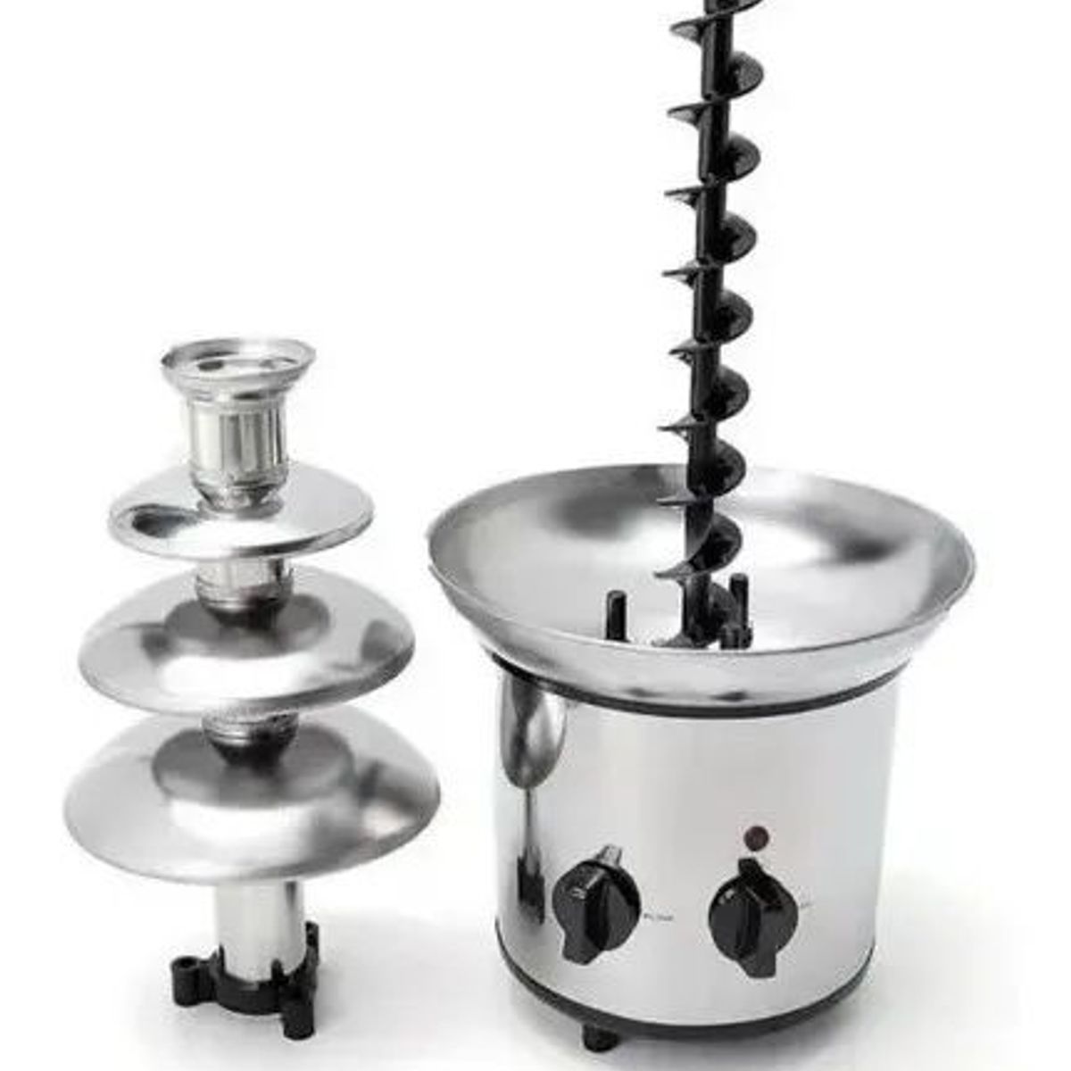 MOVI - Fuente Cascada De Chocolate Fondue 4 Pisos Acero Inoxidable