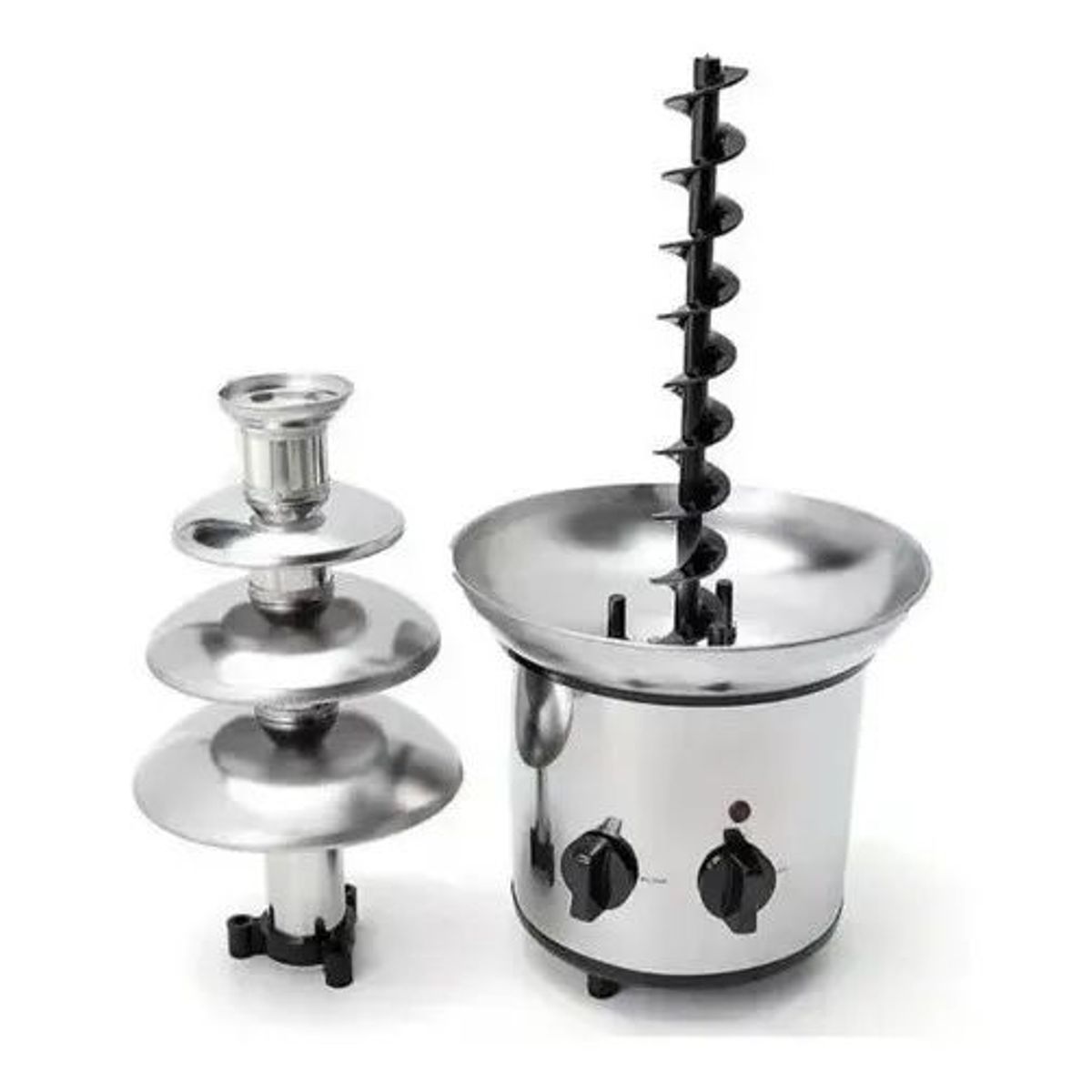 MOVI - Fuente Cascada De Chocolate Fondue 4 Pisos Acero Inoxidable