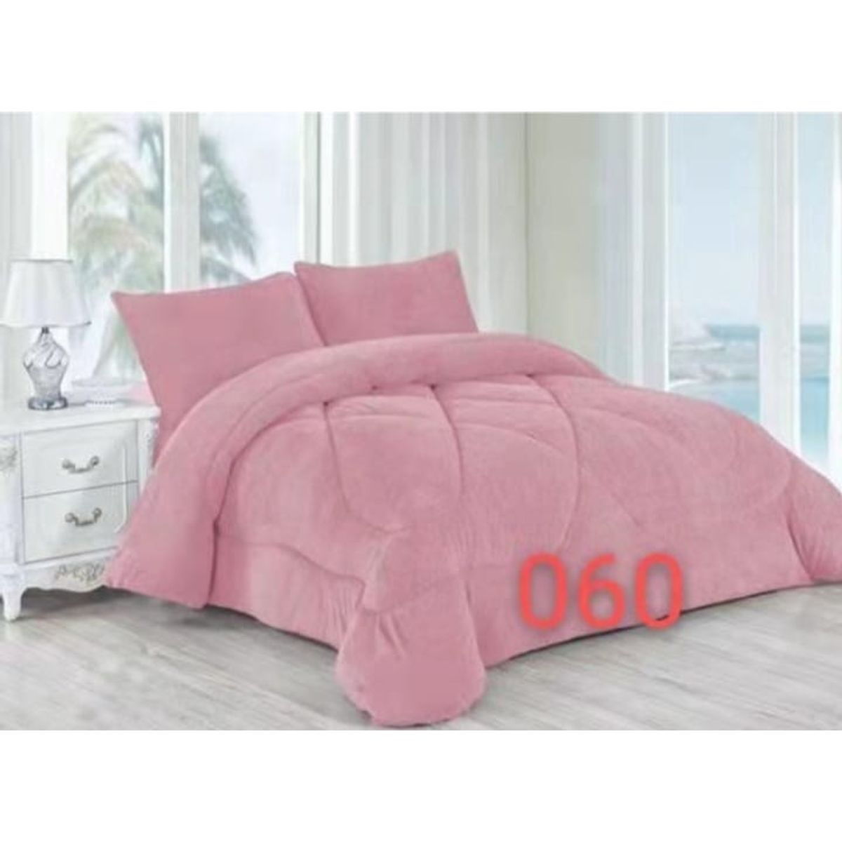 GENERICO - Cubrecama de Invierno Plush con Chiporro 2 plazas Rosado 060