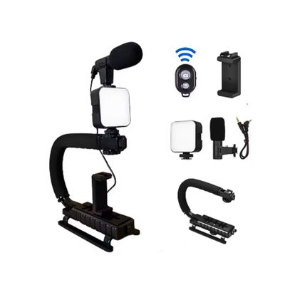 Generico Kit Soporte Celular Cámara Fotos Video Microfono