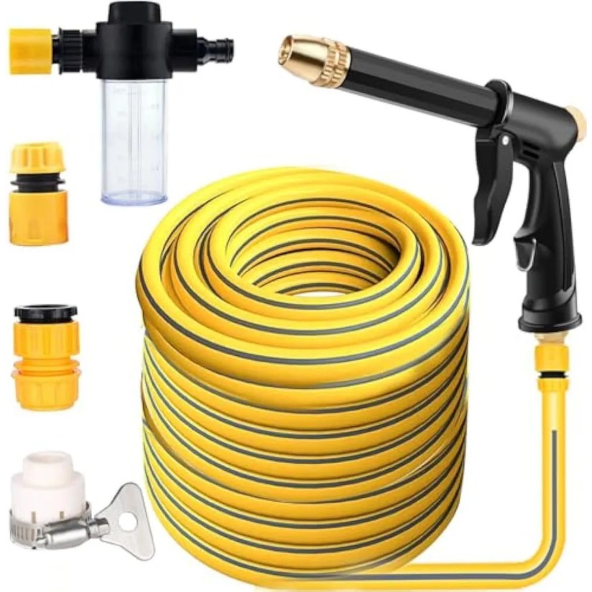 GENERICO - Pistola De Lavado Alta Presión Port+ 25 Mts Manguera Accesor