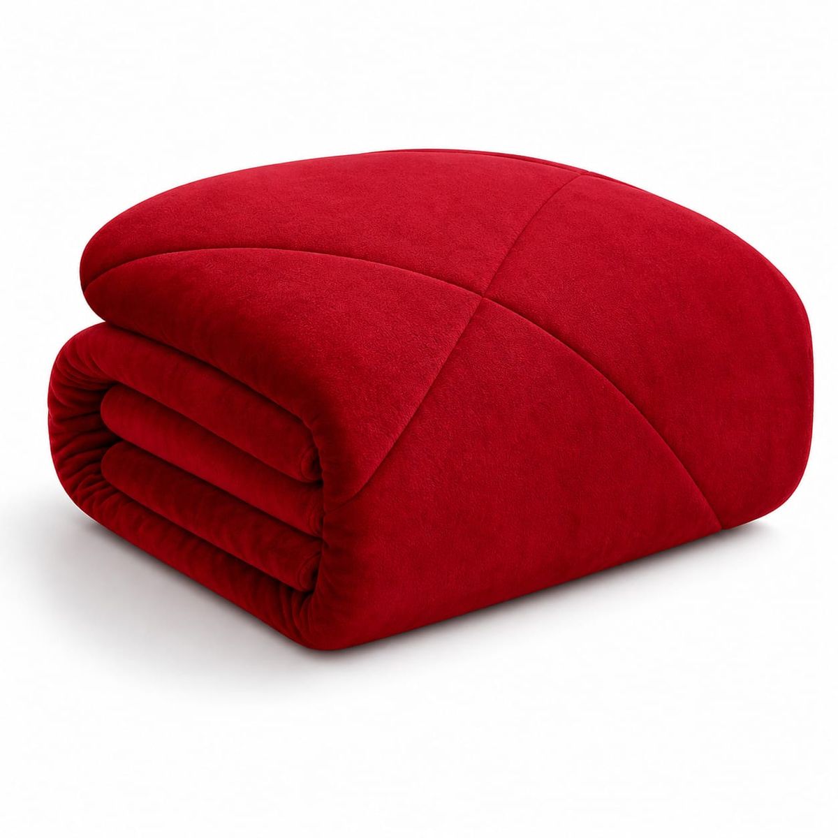 GENERICO - Cubrecama de Invierno Plush con Chiporro 2 plazas Burdeos TFCS9