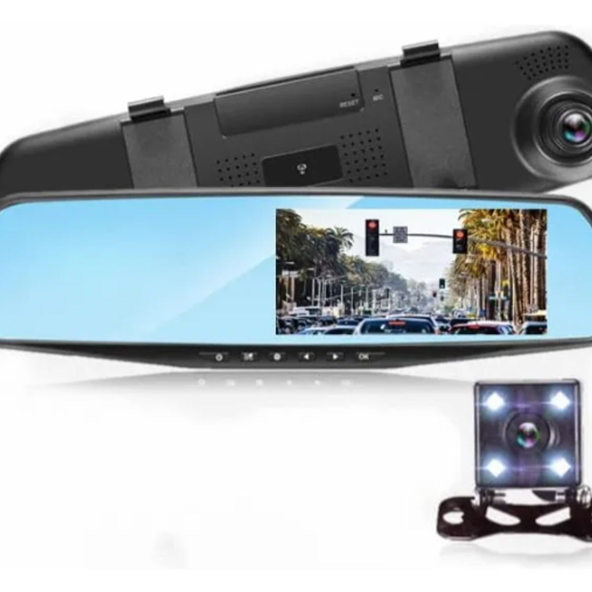 GENERICO - Pantalla Espejo Retrovisor Cámara Frontal Monitor 3.5 Lcd