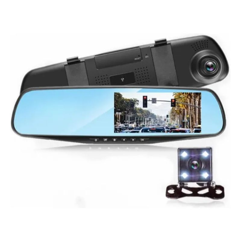 GENERICO - Pantalla Espejo Retrovisor Cámara Frontal Monitor 3.5 Lcd