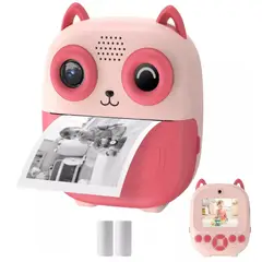 GENERICO - CAMARA FOTOGRAFICA PARA NIÑOS CON IMPRESION INSTANTANEA ROSADA