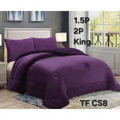 GENERICO - Cubrecama de Invierno Plush con Chiporro King Morado TFCS8
