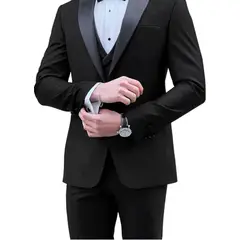 XPRESS RECHARGE - Traje Negro de Otro Estilo 2piezas Para Hombres
