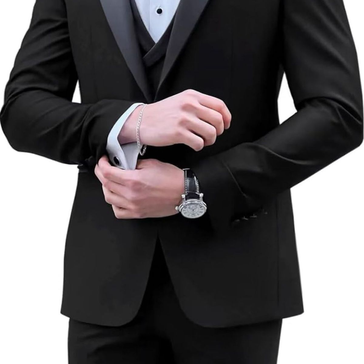 XPRESS RECHARGE - Traje Negro de Otro Estilo 2piezas Para Hombres