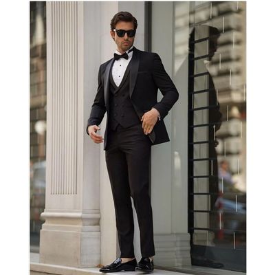 Imagen 2 del producto Traje Negro de Otro Estilo 2piezas Para Hombres