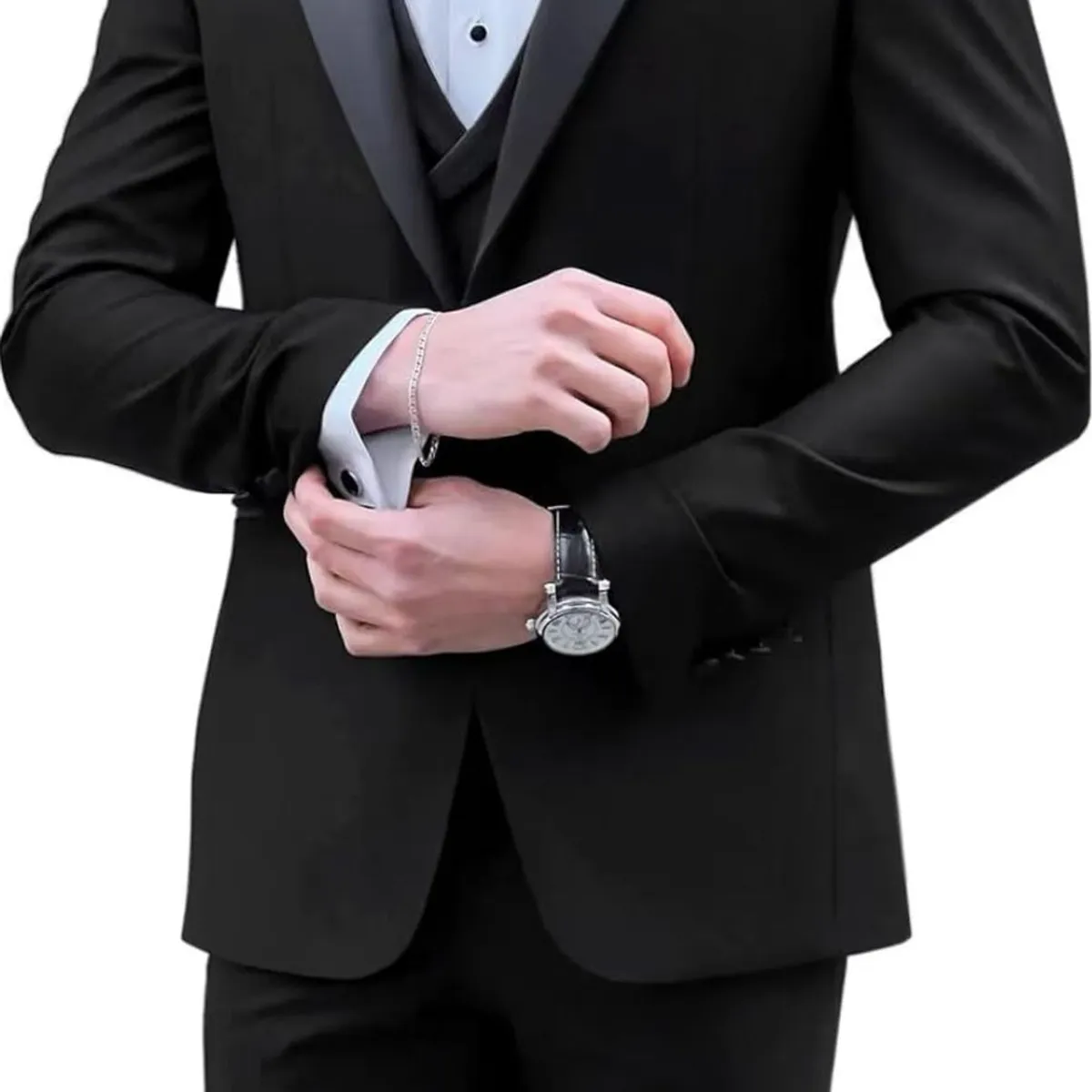 XPRESS RECHARGE - Traje Negro de Otro Estilo 2piezas Para Hombres