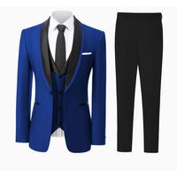 Traje azul Rey atractivo de Cuatro piezas para Hombre