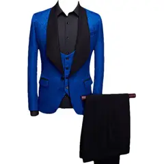 XPRESS RECHARGE - Traje elegante azul rey de tres piezas