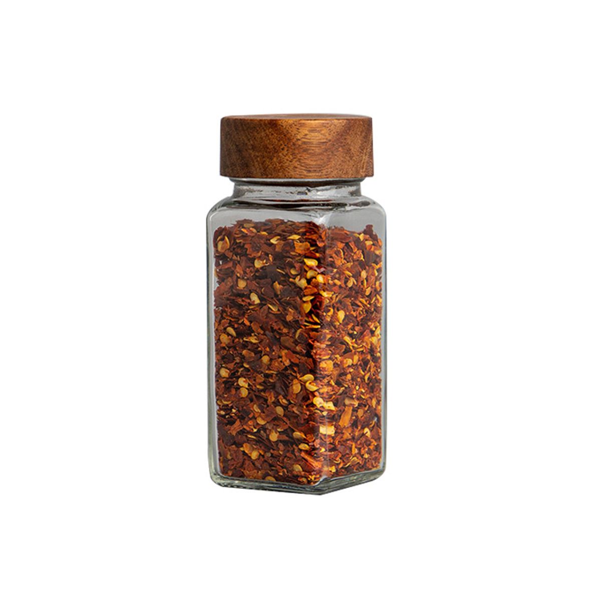 GENERICO - Set x12 frascos de vidrio condimentos Tapa de madera 120ml.