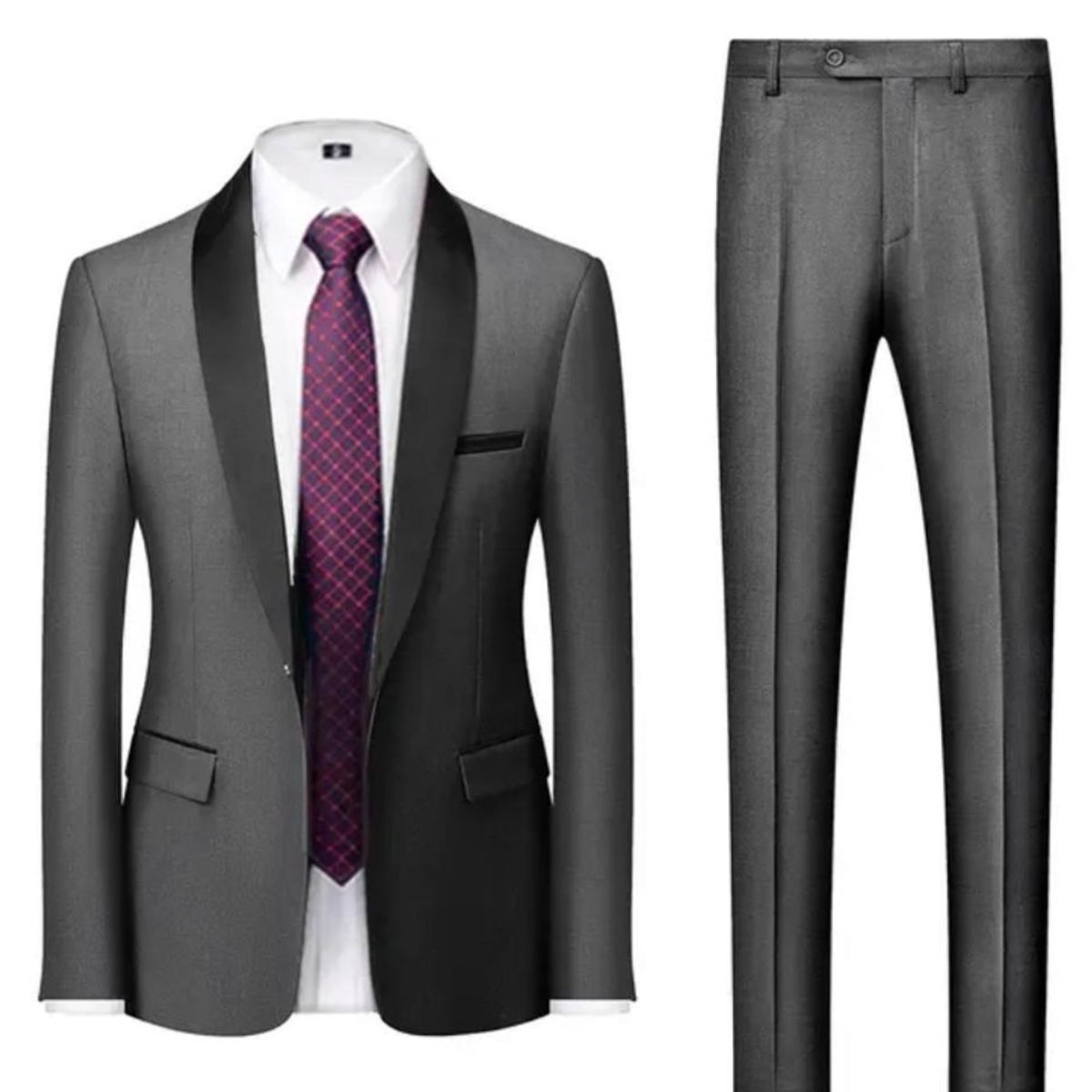 XPRESS RECHARGE - Trajes gris elegante de Cuatro piezas para Hombre