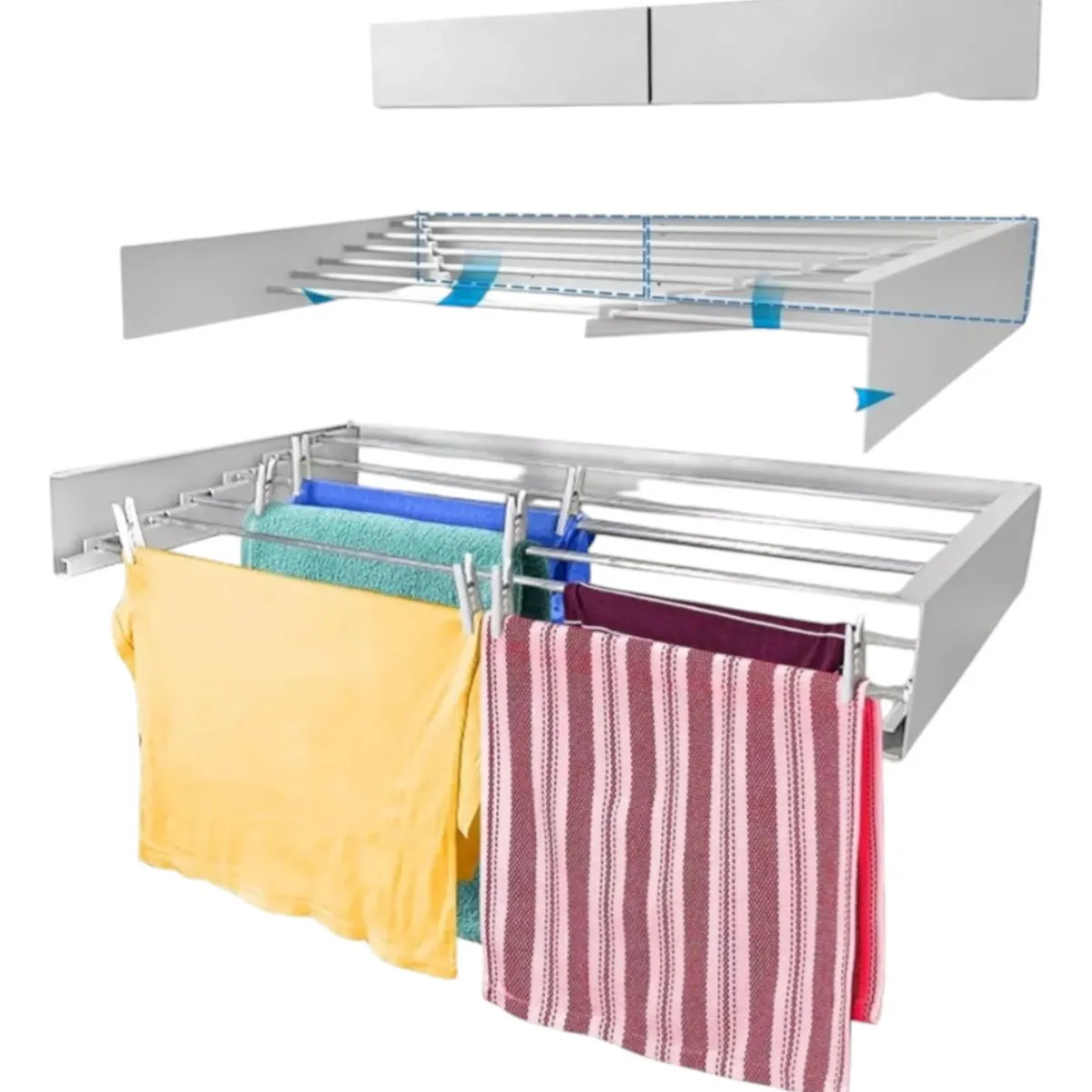 GENERICO - Tendedero De Ropa Plegable Retráctil De 60cm Hogar Multiuso