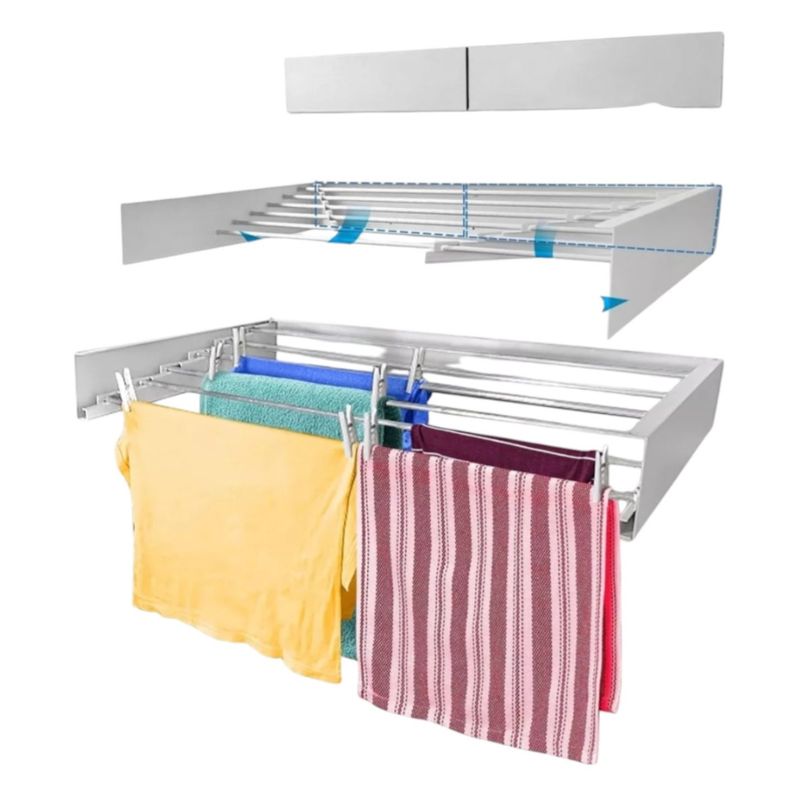 GENERICO - Tendedero De Ropa Plegable Retráctil De 60cm Hogar Multiuso