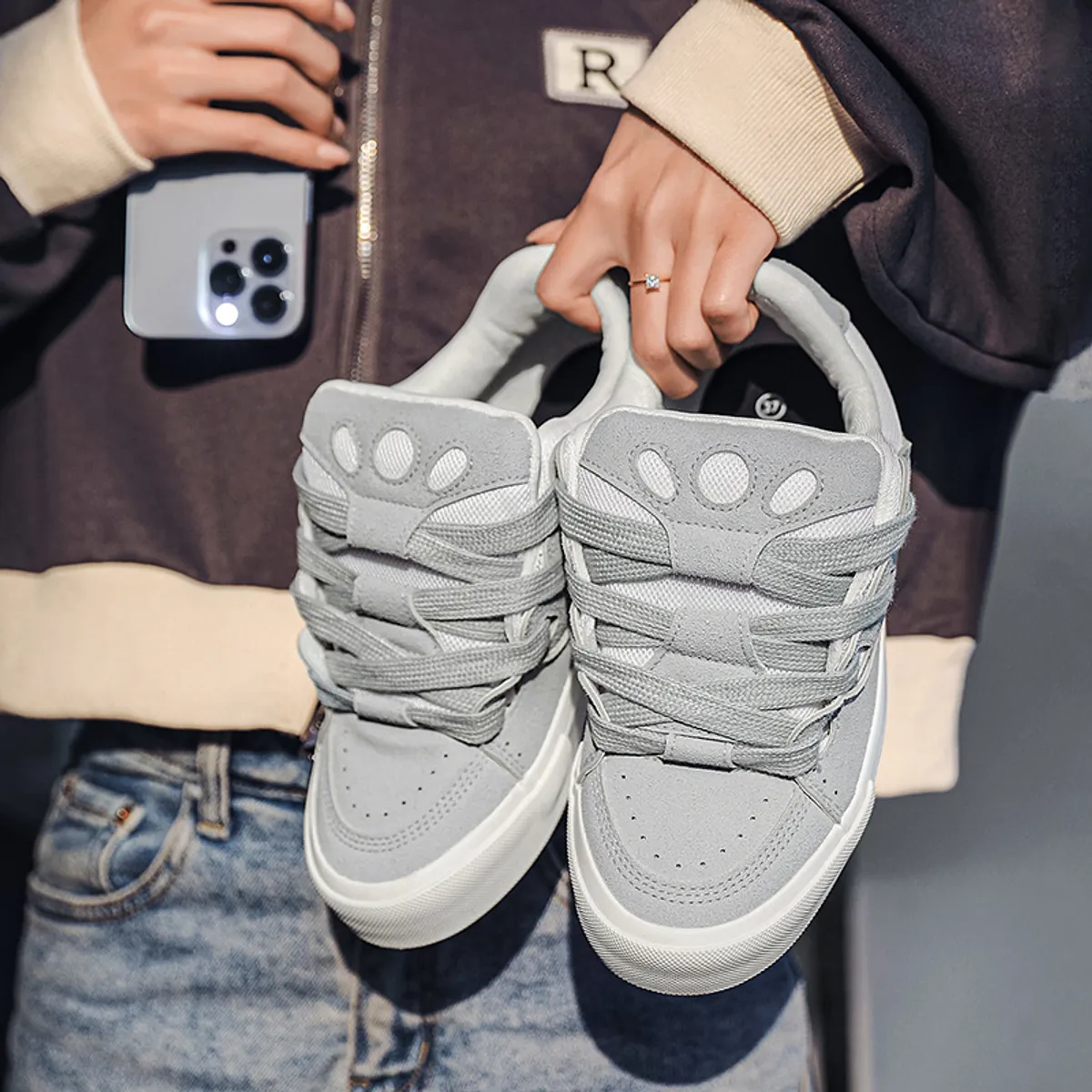 DANWEILE - Zapatos casuales de moda para estudiantes hombres y mujeres