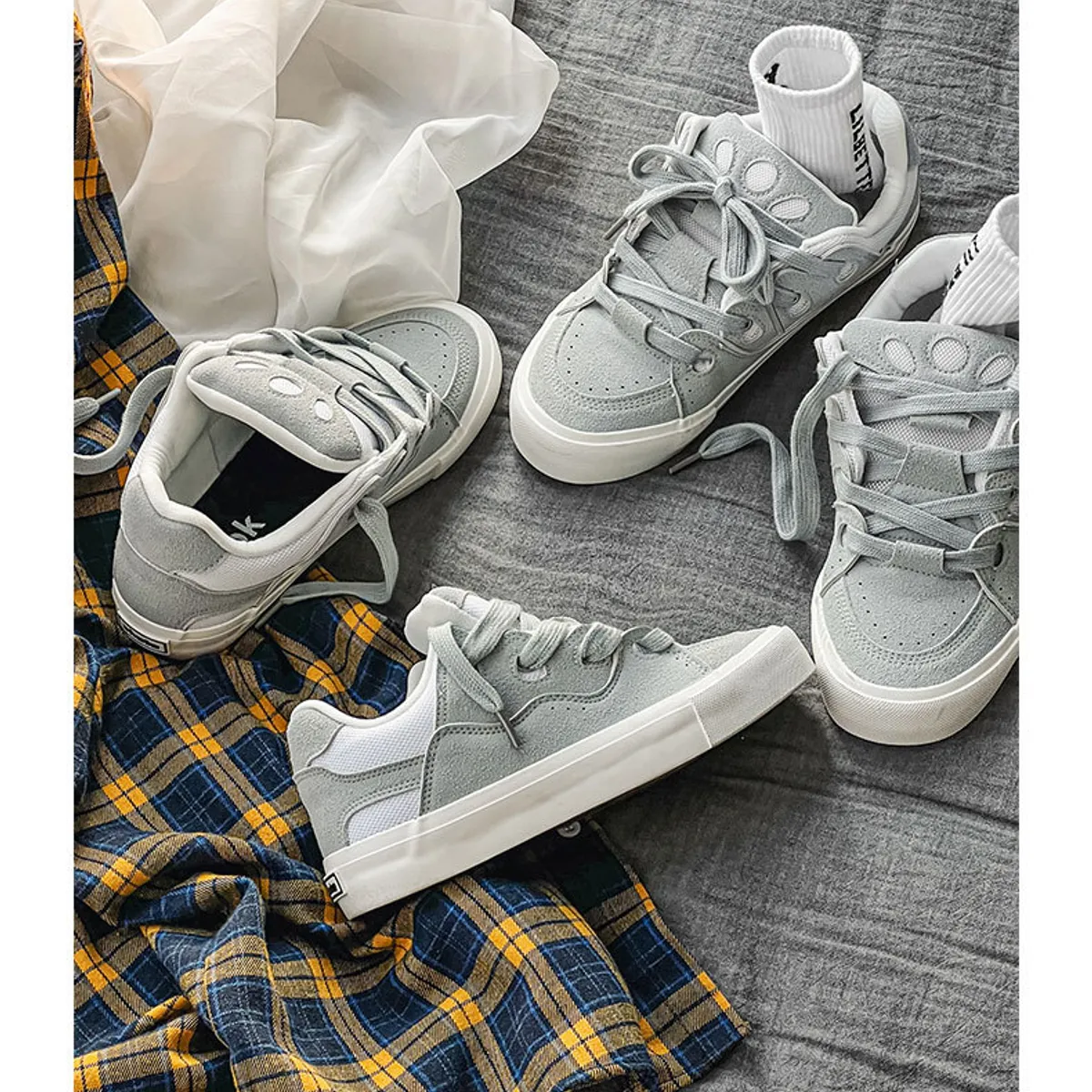 DANWEILE - Zapatos casuales de moda para estudiantes hombres y mujeres