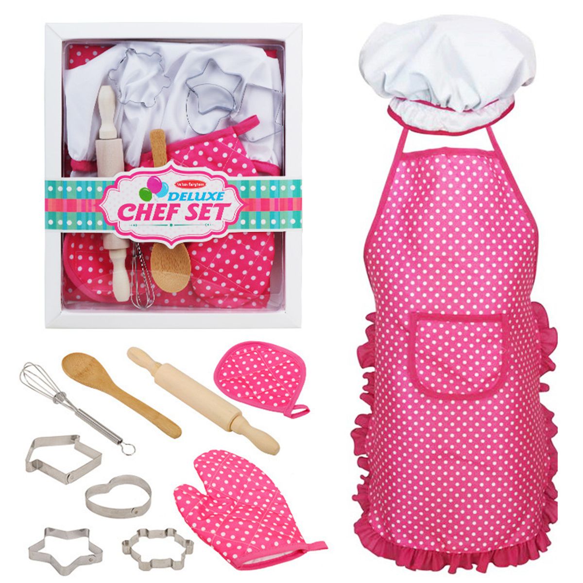 EDWINAYY - Juguetes De Cocina Para Ni?os Juego De Roles De Chef 11pcs