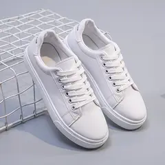EDWINAYY - Zapatillas Deportiva Mujer Blanca Caa Alta Y Baja Eco Cuero