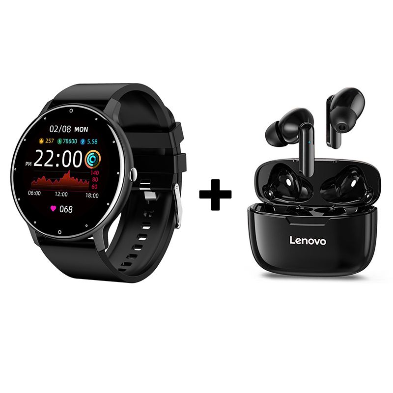 LENOVO - Audífonos Bluetooth Lenovo XT90 y Smartwatch ZL02D