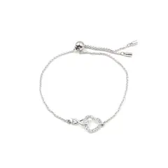 SWAROVSKI - Infinity Heart Rhodium-Plated Bracelet - White
