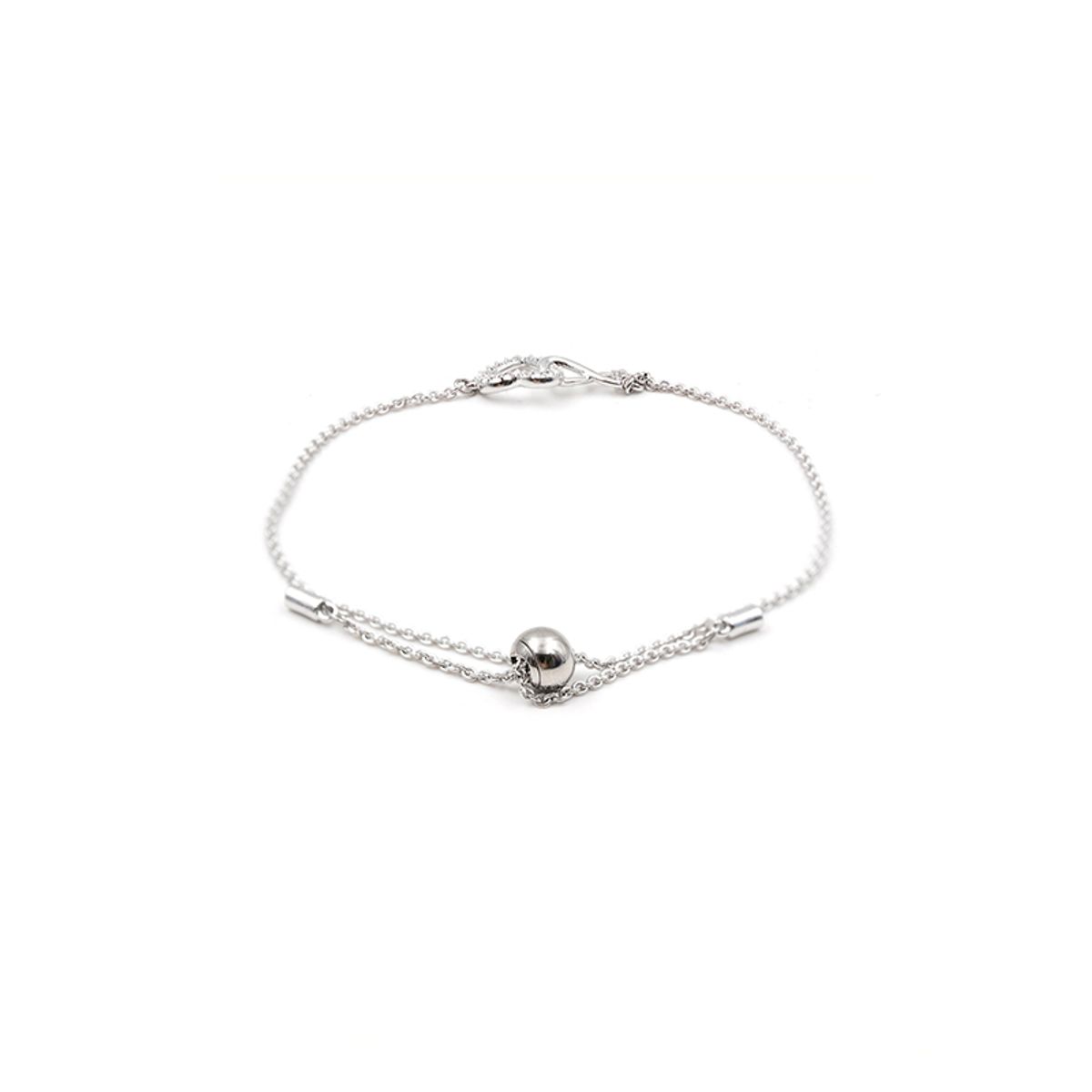 SWAROVSKI - Swarovski Pulsera chapada en rodio Infinity Heart - Blanco