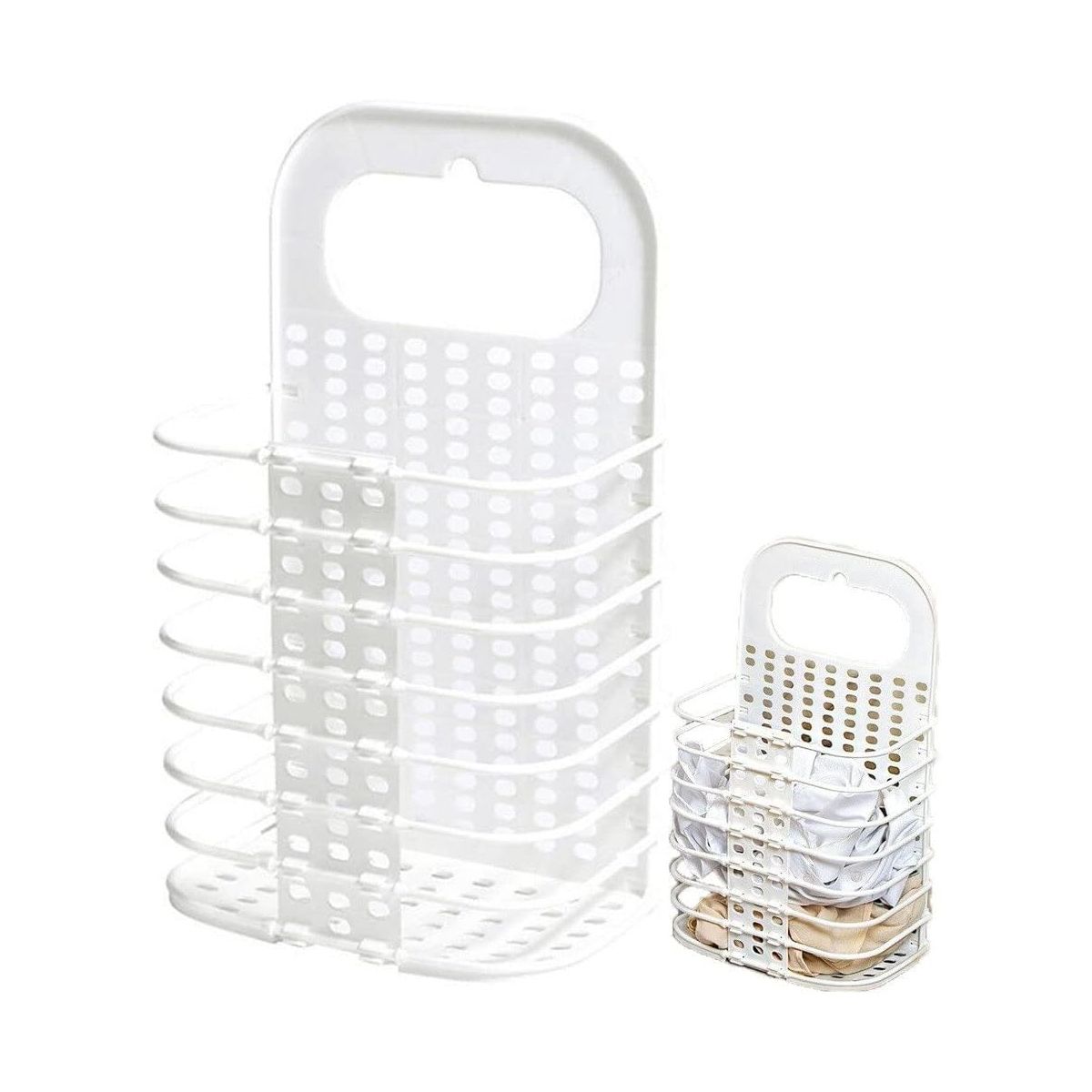 EDWINAYY - Canasto Para Ropa Plástico Con Montado En La Pared Plegable