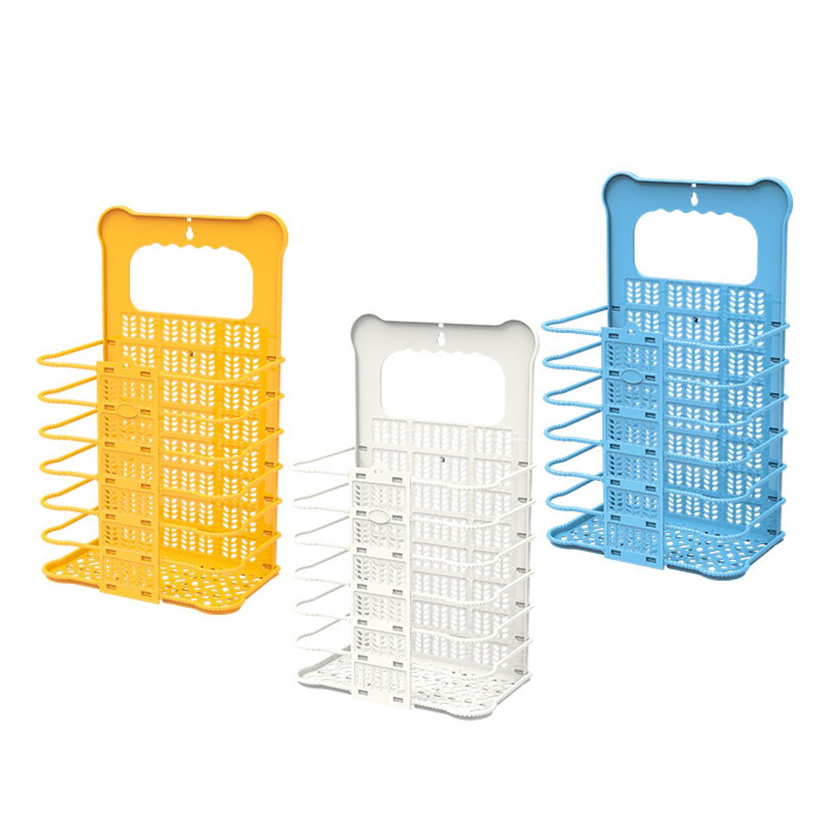 EDWINAYY - Canasto Para Ropa Plástico Con Montado En La Pared Plegable