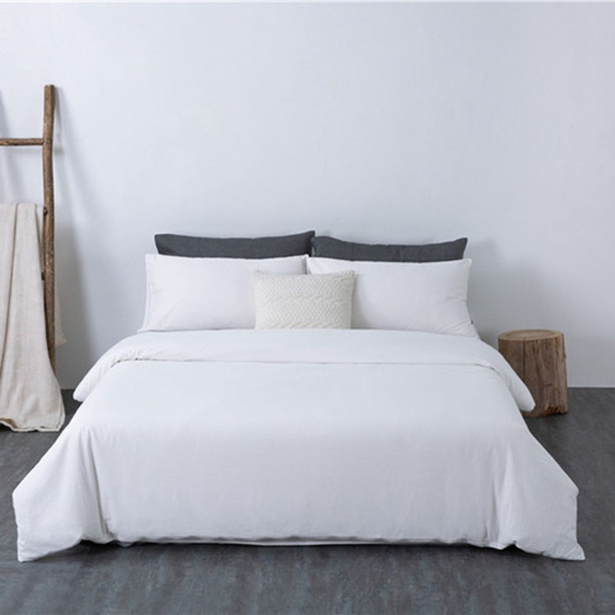 REHUCE - Funda Plumon 2 Plazas 100% Algodon Blanco 300 hilos