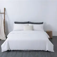 REHUCE - Funda Plumon 2 Plazas 100% Algodon Blanco 300 hilos