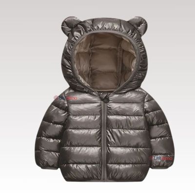 Imagen 2 del producto Parka Con Capucha Manga Larga Niño Negro Metalizado
