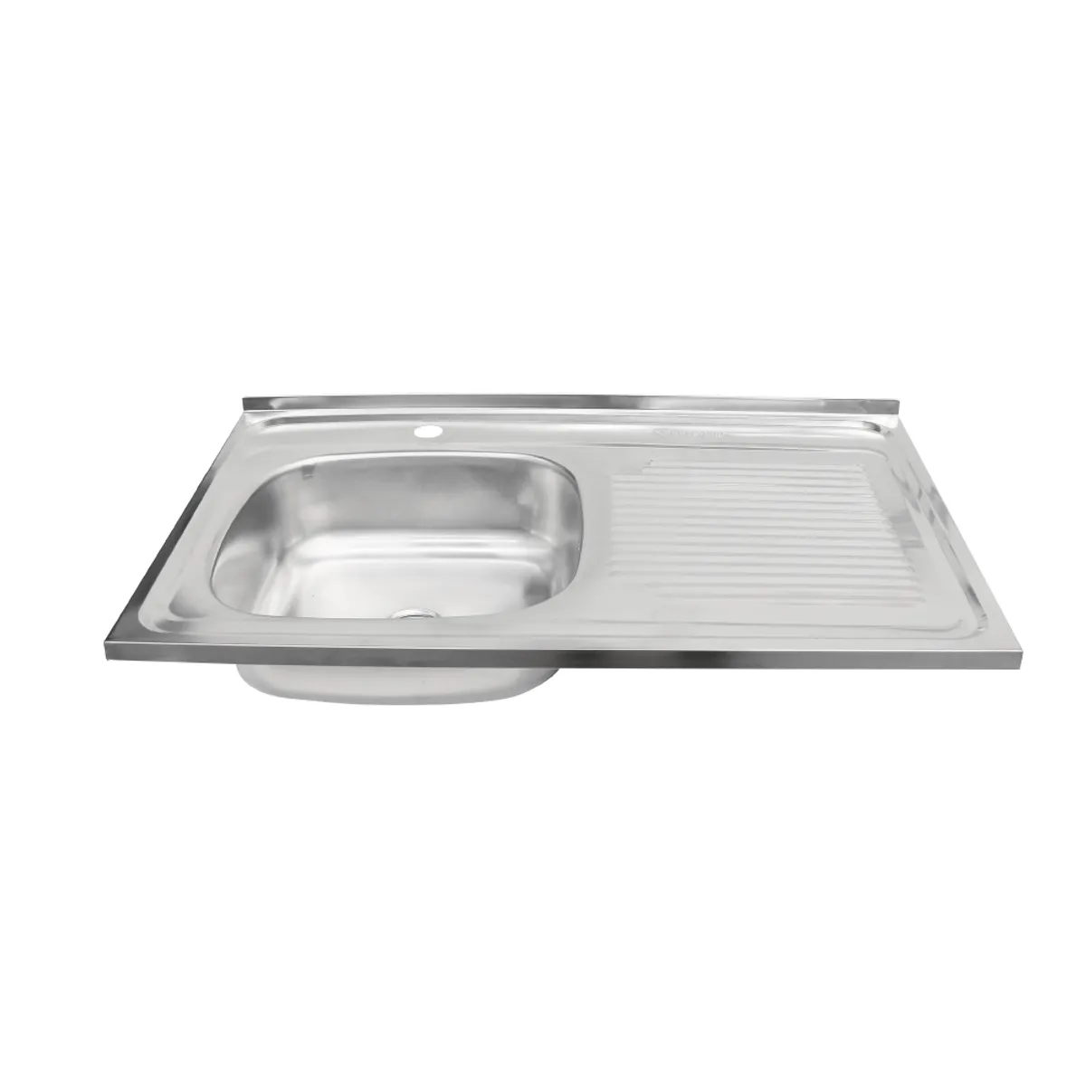 STRETTO - Lavaplatos Sobreponer Inox una Cubeta 80x50 Derecho con Desague