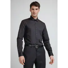 PERRY ELLIS - Camisa Hombre Formal Non Iron Lisa Negro