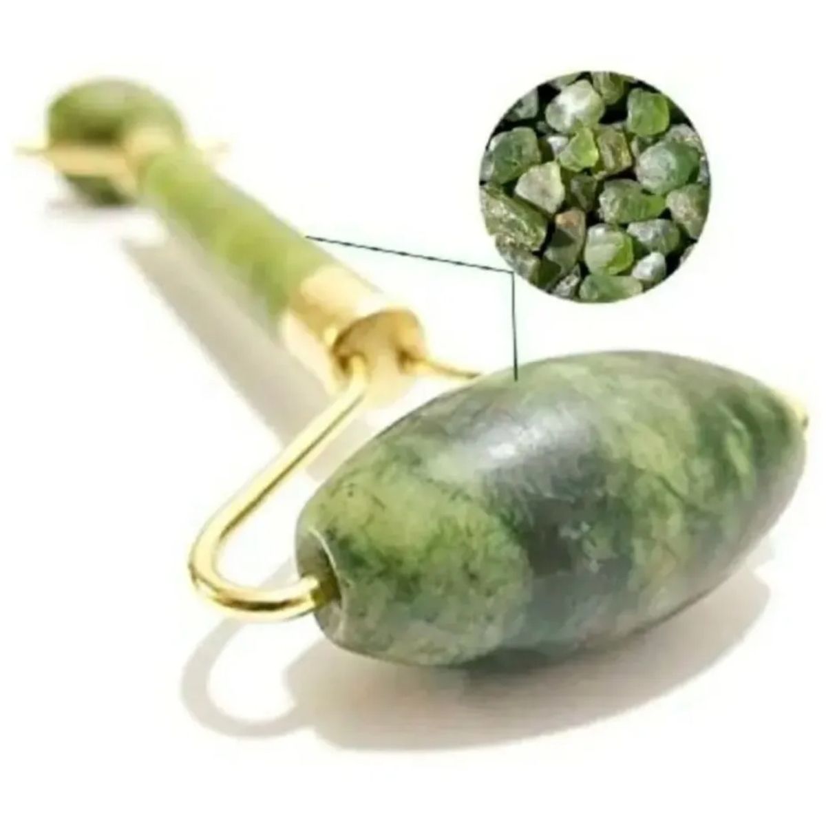 GENERICO - Rodillo Jade Masaje Facial Linfático Masajeador Facial