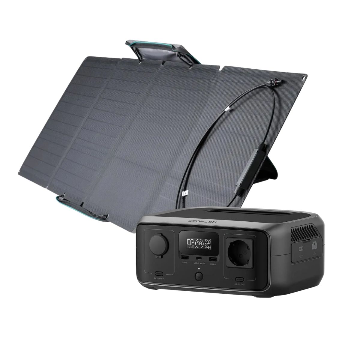 ECOFLOW - EcoFlow Generador River 3 245Wh + Panel Solar 110W