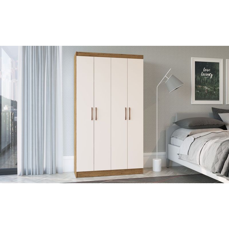 AMUV - CLOSET 4 PUERTAS 2 CAJONES BLANCO