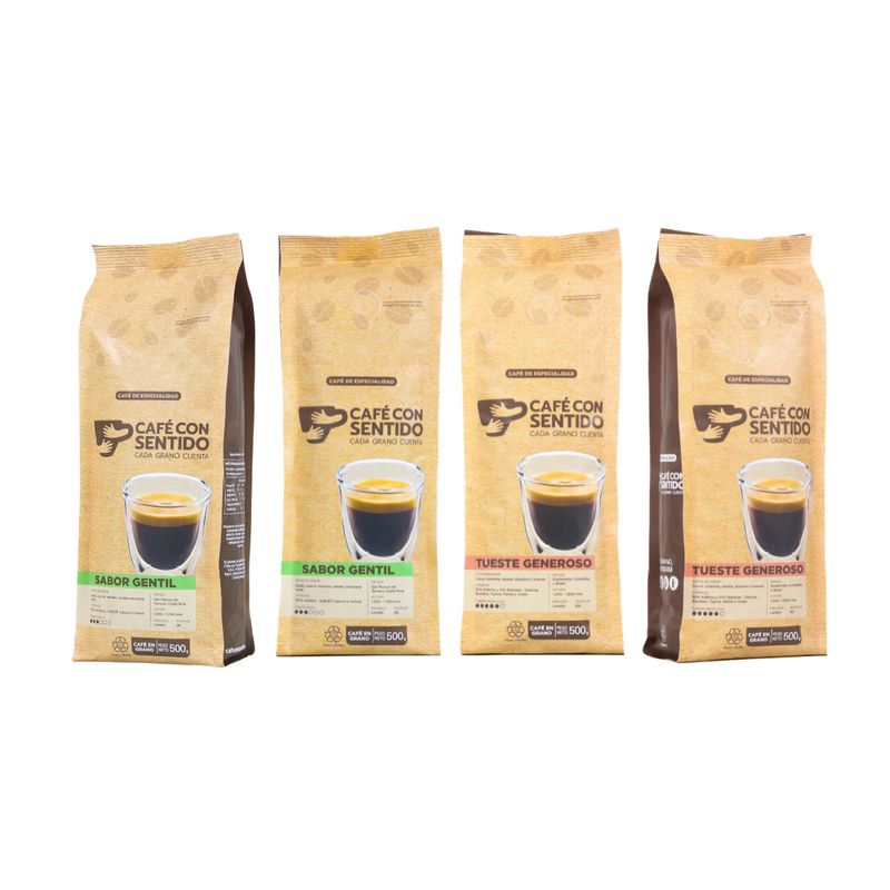 CAFE CON SENTIDO - x4 Mix Grano Café Con Sentido - 2 kilos