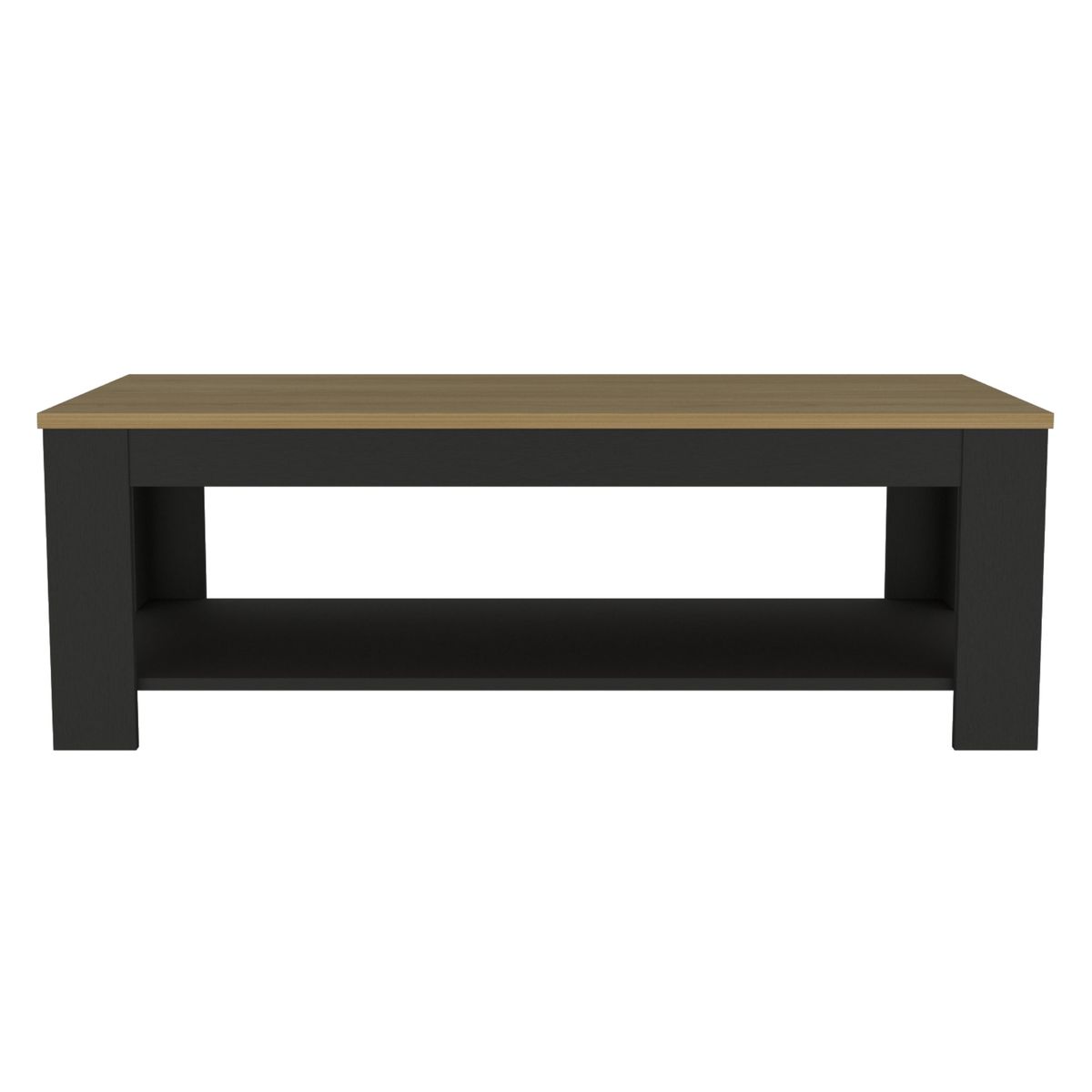 FMFURNITURE - Mesa De Centro 120X60X415 Cm Cafe Claro Y Negro