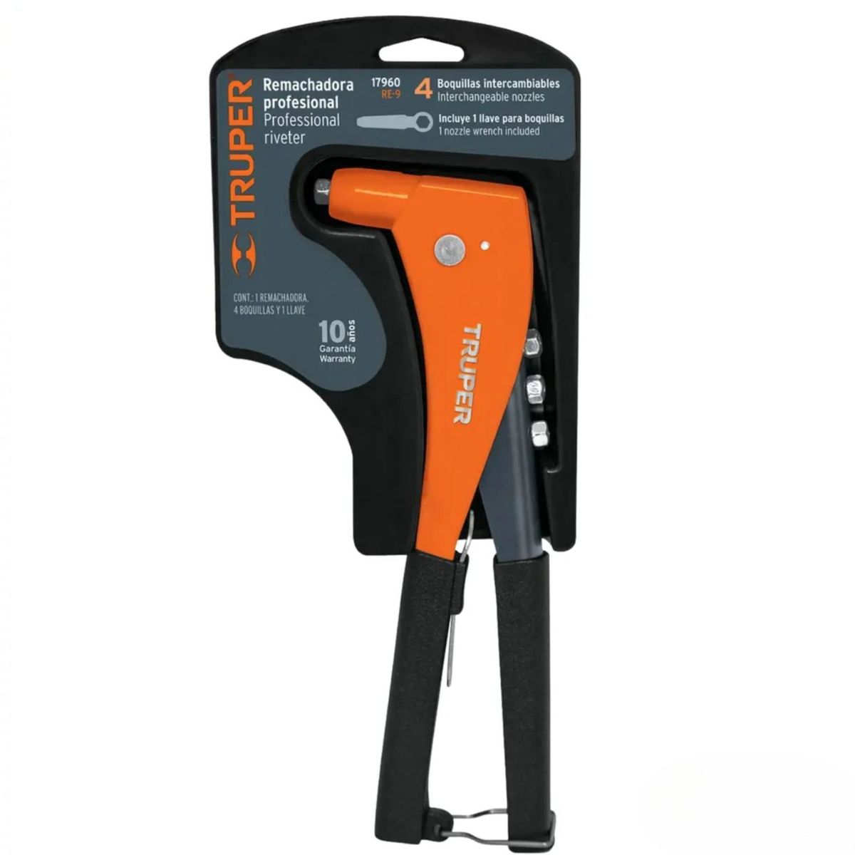 TRUPER - Remachadora Pop Manual 4 Boquillas Truper