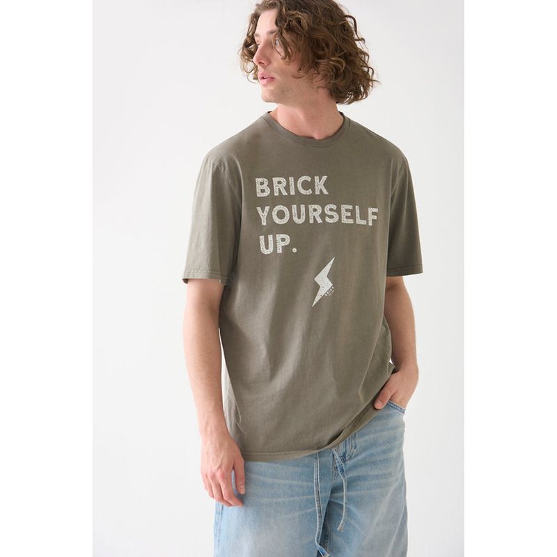 BRICK LONDON - Polera Manga Corta de Hombre 100% Algodón