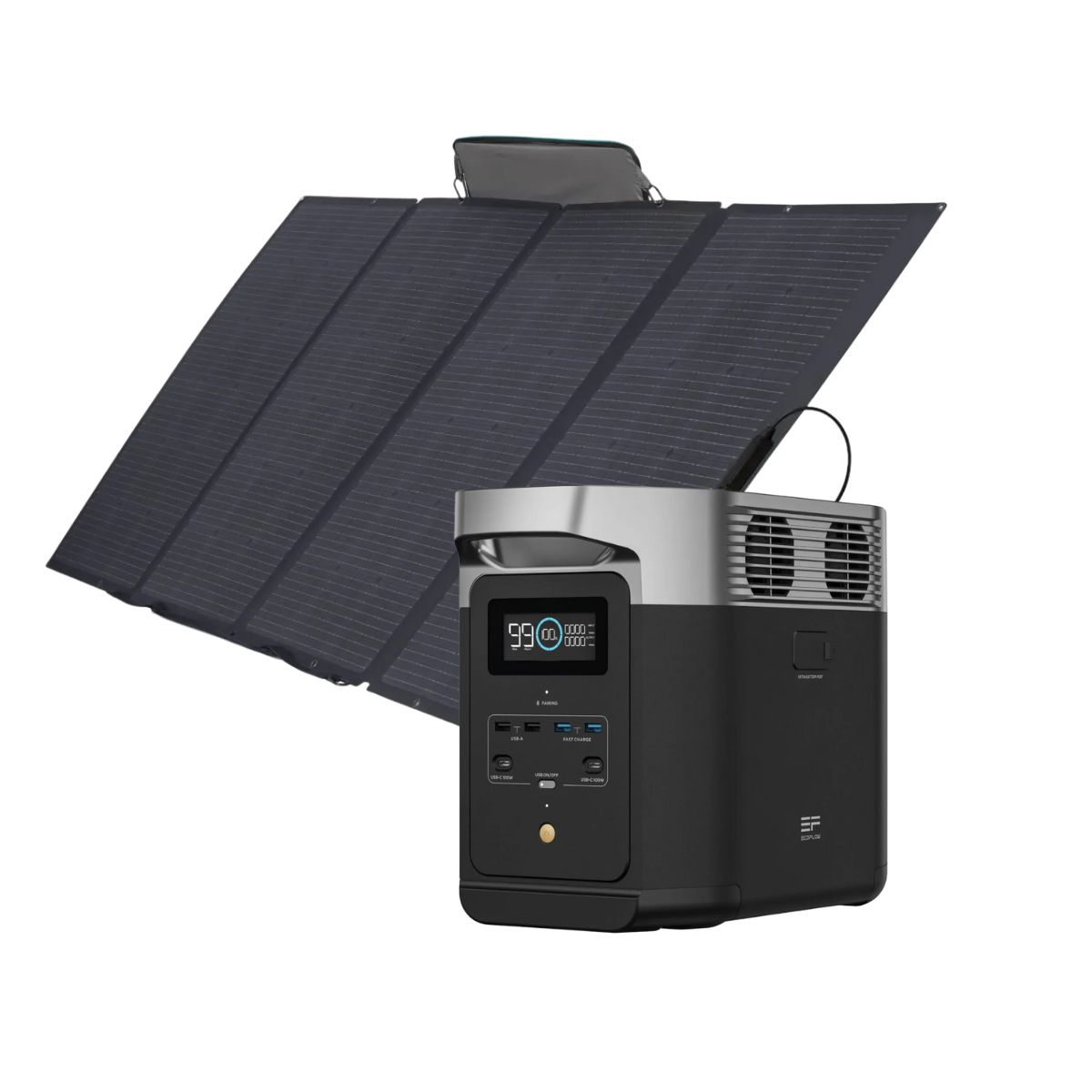 ECOFLOW - EcoFlow Generador Delta 2 Max 2400W + Panel Solar 400W