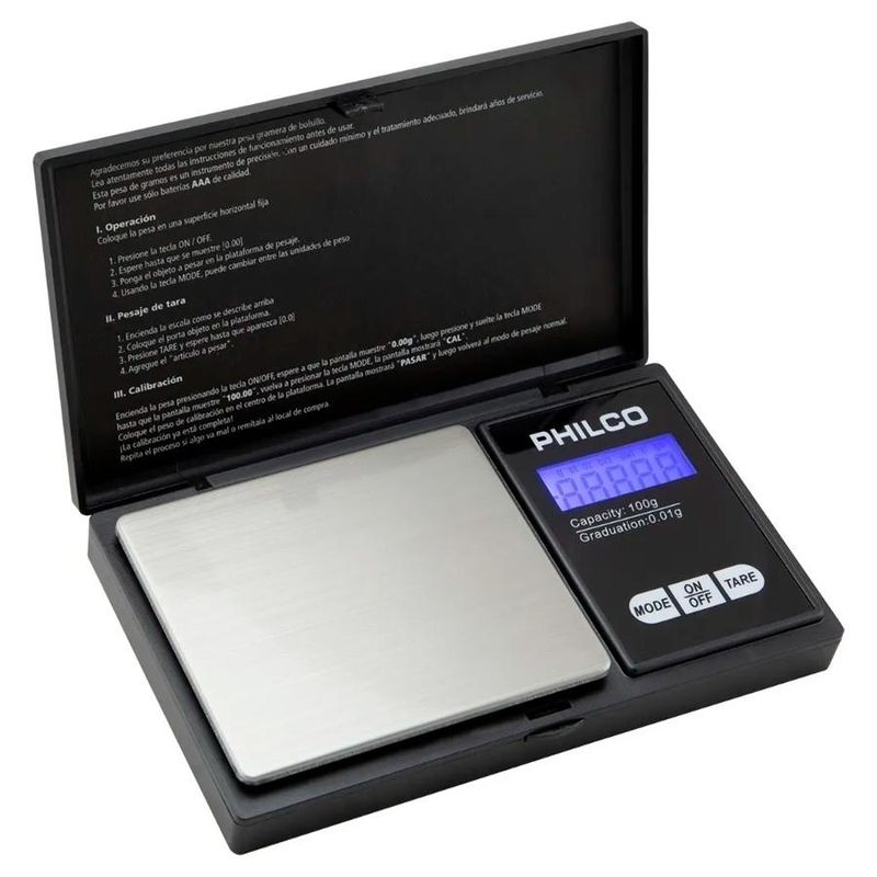 PHILCO - Pesa Gramera Digital Philco Desde 001 Gr 100 GR - Negro