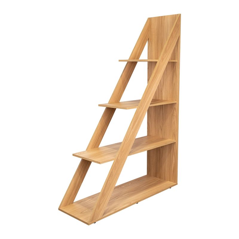 FMFURNITURE - Biblioteca Diagonal 4 Niveles Cafe Claro