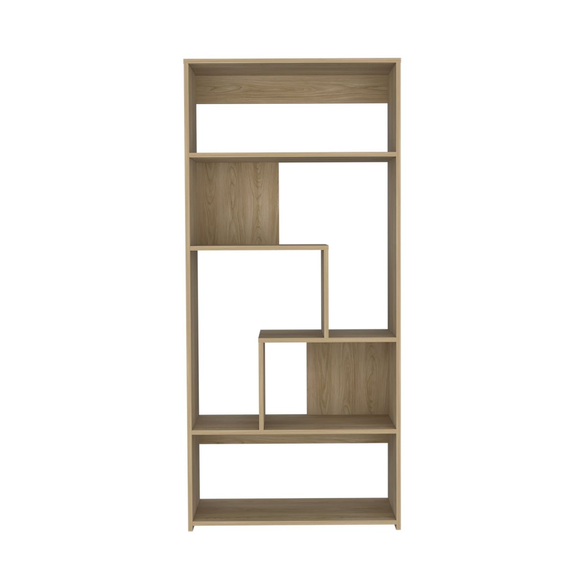 FMFURNITURE - Biblioteca Estante 160X73X35 Cm Café Claro